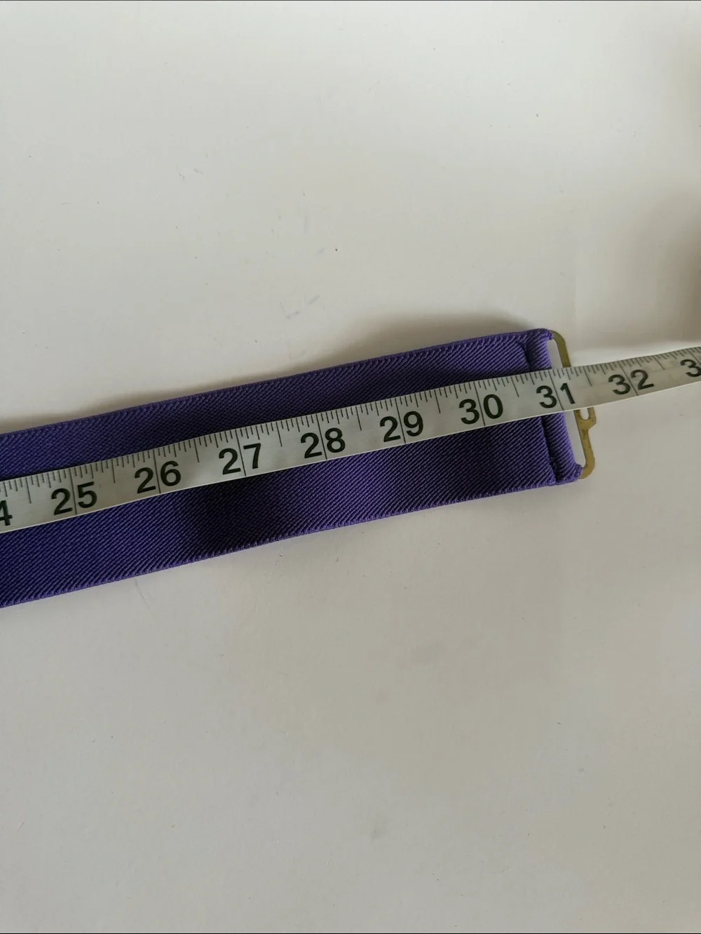 Vintage Day-Lor Purple Enamel Gold Buckle Retro Stretchy Belt
